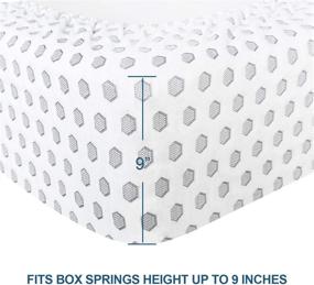 img 1 attached to 💫 Premium Box Spring Cover Queen Size: Protective Mattress Foundation Cover with Elastic Bed Skirt, Easy to Install and Remove, Wrinkle Resistant - Improve and Update Bed Skirt Bed Base Cover!