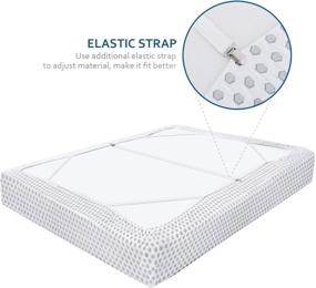img 3 attached to 💫 Premium Box Spring Cover Queen Size: Protective Mattress Foundation Cover with Elastic Bed Skirt, Easy to Install and Remove, Wrinkle Resistant - Improve and Update Bed Skirt Bed Base Cover!