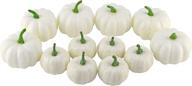 🎃 artificial lifelike pumpkins fake fruit vegetable – jedfore simulation for home kitchen halloween party decoration photography props (12pcs, white) логотип