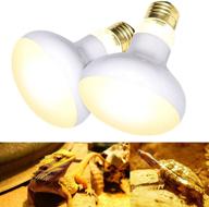 100w soft white uva reptile heat lamp bulb for bearded dragon & pet amphibians - pack of 2, infrared basking heat lamps with glass turtle light логотип