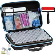 💎 diamond painting storage containers with tools - 60 slots diamond storage box, portable bead storage container kit and accessories (blue) logo