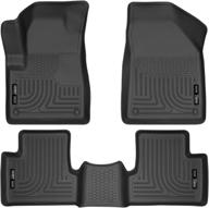husky liners 2014-15 jeep cherokee weatherbeater front & 2nd seat floor mats: ultimate protection and perfect fit logo
