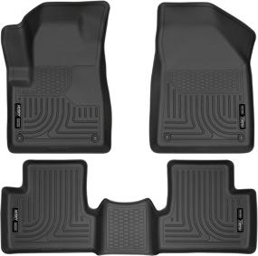 img 4 attached to Husky Liners 2014-15 Jeep Cherokee Weatherbeater Front & 2nd Seat Floor Mats: Ultimate Protection and Perfect Fit