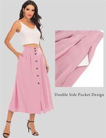 img 2 attached to DRESSTELLS Womens Skirt Pocket Length Women's Clothing for Skirts