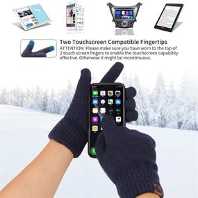 img 1 attached to 🧤 Stay Warm and Connected with Maylisacc Winter Touchscreen Gloves: Christmas Men's Accessories and Scarves