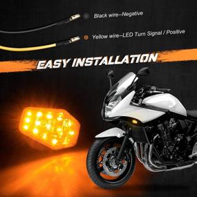 img 1 attached to 🌟 Enhanced Visibility: NTHREEAUTO 2Pcs Amber Flush Mount LED Turn Signal Lights for Suzuki GSXR & SV, Bandit - Universal 12V Motorcycle Indicators