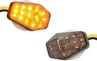 🌟 enhanced visibility: nthreeauto 2pcs amber flush mount led turn signal lights for suzuki gsxr & sv, bandit - universal 12v motorcycle indicators logo