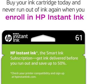 img 1 attached to 🖨️ Original HP 61 Black/Tri-color Ink (2-pack) | Compatible with DeskJet & OfficeJet Printers | Eligible for Instant Ink