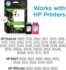 img 3 attached to 🖨️ Original HP 61 Black/Tri-color Ink (2-pack) | Compatible with DeskJet & OfficeJet Printers | Eligible for Instant Ink