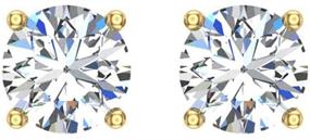 img 2 attached to Серьги-гвоздики Small Prong Diamond Earrings Yellow