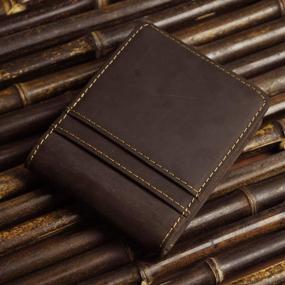 img 1 attached to Leaokuu Genuine Leather Magnetic Pocket - Optimal Men's Accessory for Wallets, Card Cases & Money Organizers