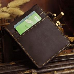 img 3 attached to Leaokuu Genuine Leather Magnetic Pocket - Optimal Men's Accessory for Wallets, Card Cases & Money Organizers