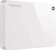 💽 toshiba canvio advance 1tb usb 3.0 portable external hard drive in white - hdtc910xw3aa logo