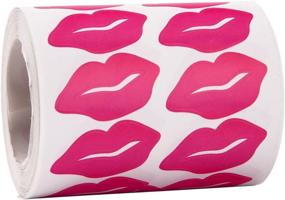 img 3 attached to 💋 Sunmns Lips Stickers – 1000 Perforated Self Adhesive Kisses Stickers on a Roll, in Rose Red