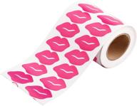 💋 sunmns lips stickers – 1000 perforated self adhesive kisses stickers on a roll, in rose red logo