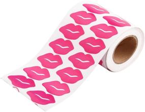 img 4 attached to 💋 Sunmns Lips Stickers – 1000 Perforated Self Adhesive Kisses Stickers on a Roll, in Rose Red