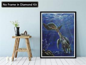 img 3 attached to 🐢 Palodio 5D Diamond Painting Kit: Turtle - Paint with Diamonds Animal Art, Full Round Drill Cross Stitch Crystal Rhinestone Craft for Home Wall Decoration (16x20 inch)