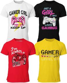 img 3 attached to 👚 Vertical Gaming T-Shirt Bundle for Girls - Brooklyn Edition | Short Sleeve Crew Neck Tees with Chest Print | Sizes S-XL