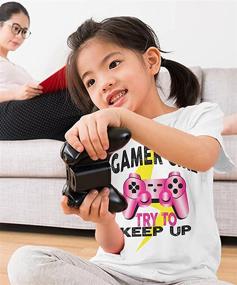 img 2 attached to 👚 Vertical Gaming T-Shirt Bundle for Girls - Brooklyn Edition | Short Sleeve Crew Neck Tees with Chest Print | Sizes S-XL