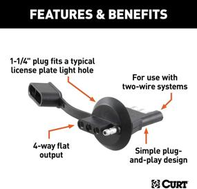 img 2 attached to 🔌 CURT 57404: Конвертер для прицепного устройства на 4 контакта, позволяющий использовать световую панель размером 1-1/4 дюйма - Эффективное решение для автомобиля