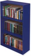 📚 blue classroom keepers upright bookcase - dimensions: 38-5/8"h x 24-5/8"w x 10-1/2"d logo