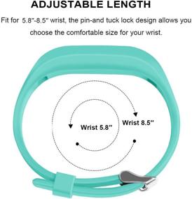 img 1 attached to 🌈 3-Pack of OenFoto Silicone Replacement Bands with Metal Secure Watch Clasp for Garmin Vivofit 3 and Vivofit JR - Teal, Rose Pink, and Lake Blue (Tracker Not Included)