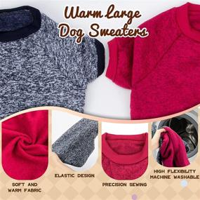 img 1 attached to 🐶 2 Pack Large Dog Sweaters for Winter - Rypet Classic Knitwear Sweater with Soft Thickening for Medium to Large Dogs, ensuring Warm and Cozy Dog Clothes