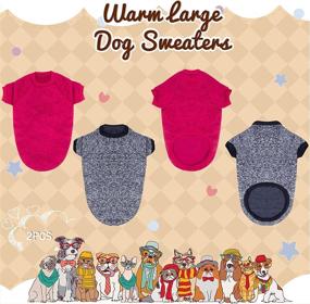 img 3 attached to 🐶 2 Pack Large Dog Sweaters for Winter - Rypet Classic Knitwear Sweater with Soft Thickening for Medium to Large Dogs, ensuring Warm and Cozy Dog Clothes