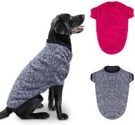 🐶 2 pack large dog sweaters for winter - rypet classic knitwear sweater with soft thickening for medium to large dogs, ensuring warm and cozy dog clothes логотип