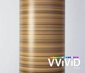 img 1 attached to 🌿 Enhanced Faux Wood Grain Textured Vinyl Wrap Film - VVIVID Striped Maple Design | Easy DIY Installation, No Mess | Perfect for Home, Office Furniture | 1ft x 48inches