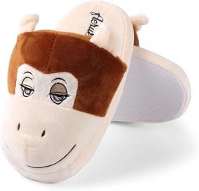 img 2 attached to Cozy and Cute: Aerusi Unisex Animal Slipper Black Boys' Shoes - Perfect for Stylish Comfort!