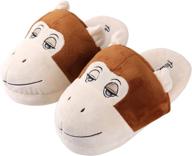 cozy and cute: aerusi unisex animal slipper black boys' shoes - perfect for stylish comfort! logo