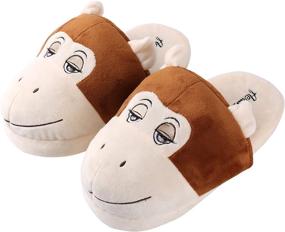 img 4 attached to Cozy and Cute: Aerusi Unisex Animal Slipper Black Boys' Shoes - Perfect for Stylish Comfort!