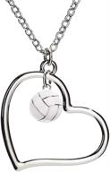 gimmedat heart of mine ❤️ volleyball enamel sport necklace: a stylish gamechanger logo