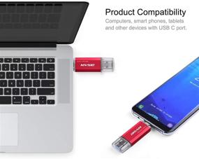 img 3 attached to 📱 DISAIN 64GB USB C Flash Drive (USB A 3.0/USB C 3.0) - OTG Type C Thumb Drive for USB C Smartphones, Tablets, and PC
