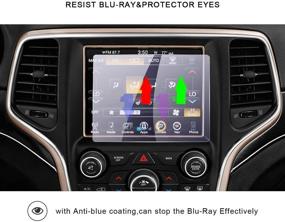 img 3 attached to 📱 R RUIYA Защитная пленка для навигационного экрана Grand Cherokee Uconnect 2014-2019 - чистое HD закаленное стекло (8,4-дюймовое, антибликовое с сохранением цветопередачи)