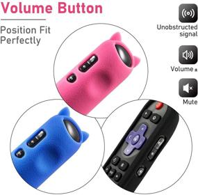 img 1 attached to 📺 Set of 3 Silicone Protective Case Covers - Black, Blue, and Pink - for TCL ROKU TV Remote (RC280 RC282) - Compatible with 32S3850 32S3700 40FS3850 50FS3800 50FS3850 40FS3800 48FS3700 48FS4610R Remote Control