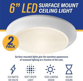 img 2 attached to 🔇 Optimized Soundproof Flush Mount Ceiling Light