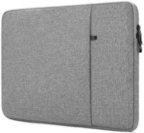 img 4 attached to 👝 ProElife 12-Inch Laptop Sleeve Case Cover Canvas Tablet Protective Bag in Gray - Compatible with Microsoft Surface Pro 4/5/6/7 and MacBook Air/12-Inch MacBook (2017-2020)