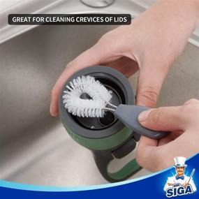 img 1 attached to 🧼 MR.SIGA Water Bottle Brush Cleaning Set + Storage Holder, Versatile Brushes for Tumbler, Straw, Baby Bottles, Drinking Glasses