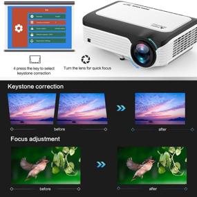 img 1 attached to BRILENS 6000LUX Full HD Video Projector - Native 1920X1080P, 300” Display, 4K Input 📽️ Supported - Home Theater Mini Projector Compatible with Stick, HDMI, USB, AV, TVBOX, PS5, Smartphone, Laptop