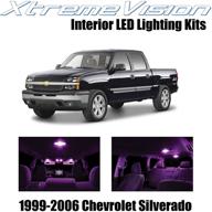 xtremevision интерьерный светодиодный светильник для chevy silverado 1999-2006 (18 штук) розовый комплект интерьерных светодиодных ламп установочный инструмент. логотип