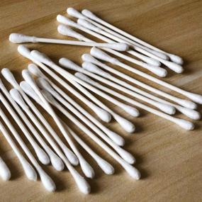 img 3 attached to 🌱 400pcs CGR Organic Cotton Swabs: 100% Cotton Double-Tipped, White Paper Sticks - Eco-Friendly Travel Pack (8 x 50 Swabs)