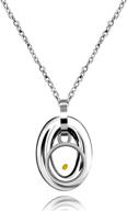 💛 elegant uloveido gold plated titanium oval pendant necklace: mustard seed christian choker jewelry for women y691 logo