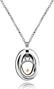 img 3 attached to 💛 Elegant Uloveido Gold Plated Titanium Oval Pendant Necklace: Mustard Seed Christian Choker Jewelry for Women Y691