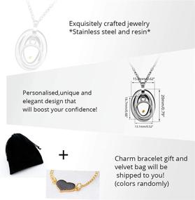 img 1 attached to 💛 Elegant Uloveido Gold Plated Titanium Oval Pendant Necklace: Mustard Seed Christian Choker Jewelry for Women Y691