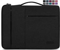 🎒 waterproof laptop sleeve case 13.3-14 inch, durable business carrying bag for macbook air/pro, hp/dell/asus/thinkpad notebooks, protective tablet handle, black logo