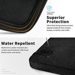 img 3 attached to 🎒 Waterproof Laptop Sleeve Case 13.3-14 Inch, Durable Business Carrying Bag for MacBook Air/Pro, HP/Dell/Asus/ThinkPad Notebooks, Protective Tablet Handle, Black