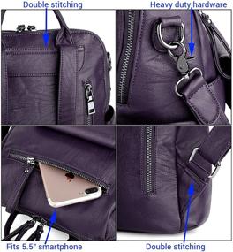 img 2 attached to 🎒 Stylish UTO Backpack Leather Rucksack: Fashionable Women's Handbags & Wallets