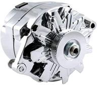 🚘 chrome 100 amp high output alternator - self exciting, 1 or 3 wire replacement for gm chevy 10 si 10si delco bbc sbc 1965-1986 1100125 logo